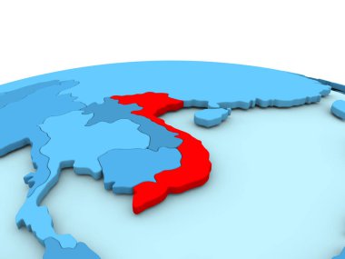 Vietnam mavi dünya üzerinde