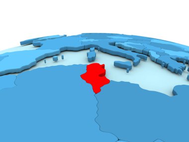 Mavi dünya üzerinde Tunus