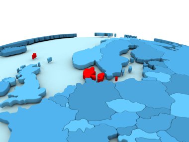 Danimarka mavi dünya üzerinde