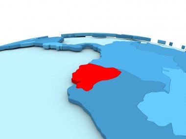 Mavi dünya üzerinde Ekvador