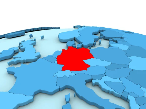 Germania sul globo blu — Foto Stock