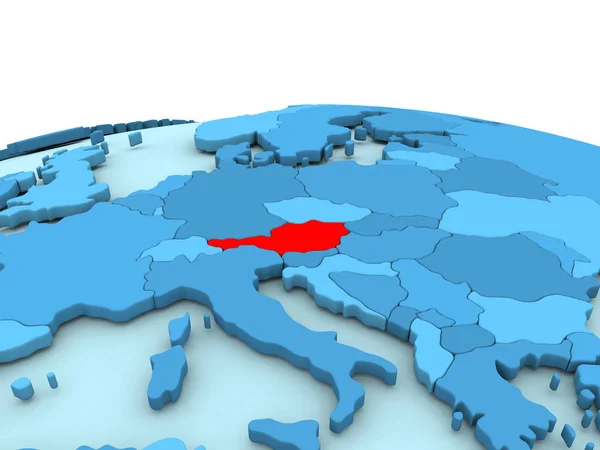 Austria na świecie niebieski — Zdjęcie stockowe