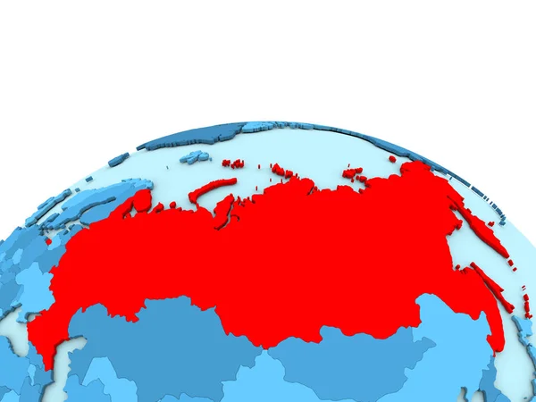 푸른 지구에 있는 러시아 — 스톡 사진