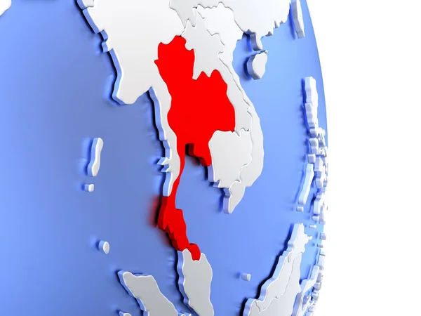 Thaiföld a elegáns modern 3D-s földgömb — Stock Fotó