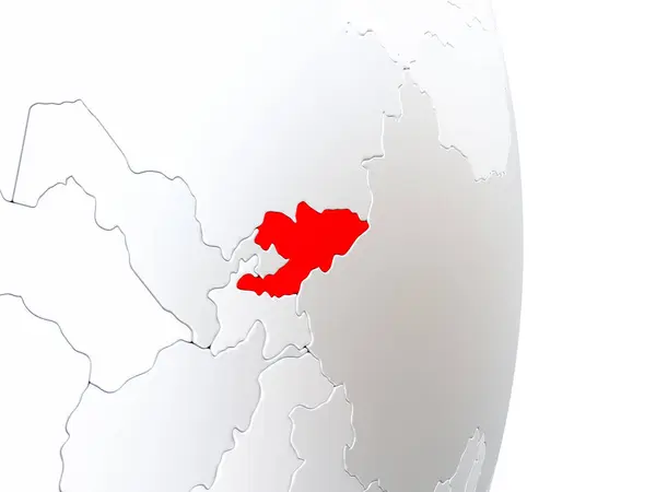 Δημοκρατία της Κιργιζίας στο κομψό σύγχρονο 3d globe — Φωτογραφία Αρχείου