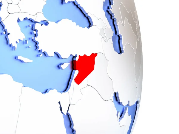 Siria su elegante moderno globo 3D — Foto Stock