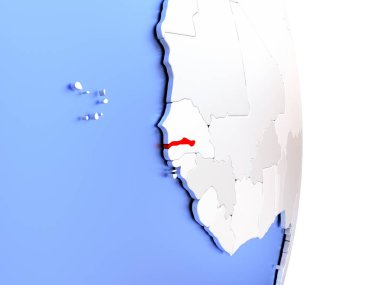 Gambiya zarif modern 3d Globe