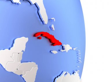 Küba zarif modern 3d Globe