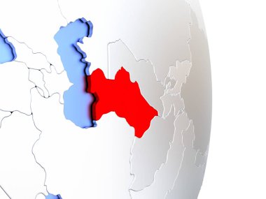 Türkmenistan zarif modern 3d Globe