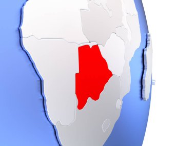 Botsvana zarif modern 3d Globe