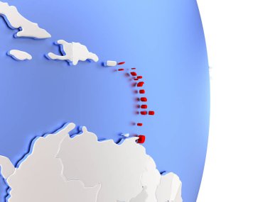 Caribbean zarif modern 3d Globe