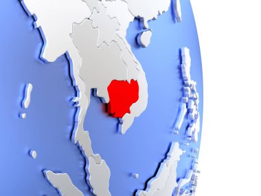 Kamboçya zarif modern 3d Globe