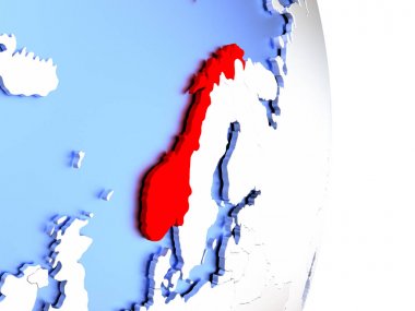 Norveç zarif modern 3d Globe