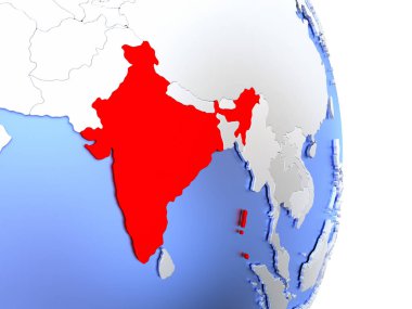 Hindistan zarif modern 3d Globe