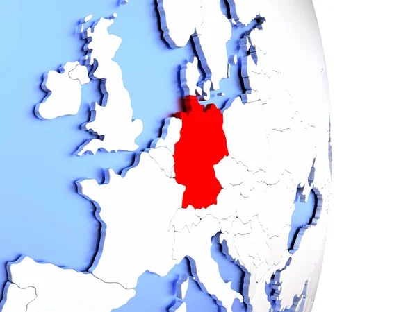 Німеччина на елегантний сучасний 3d глобус — стокове фото