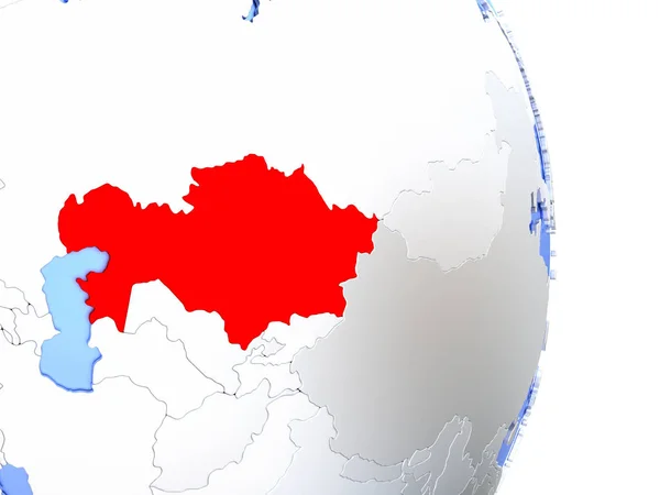 Казахстан на элегантном современном 3D глобусе — стоковое фото