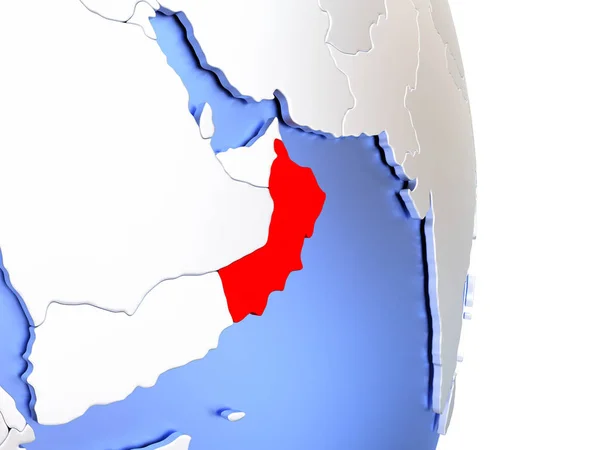 Oman on elegant modern 3D globe — Stock Photo, Image