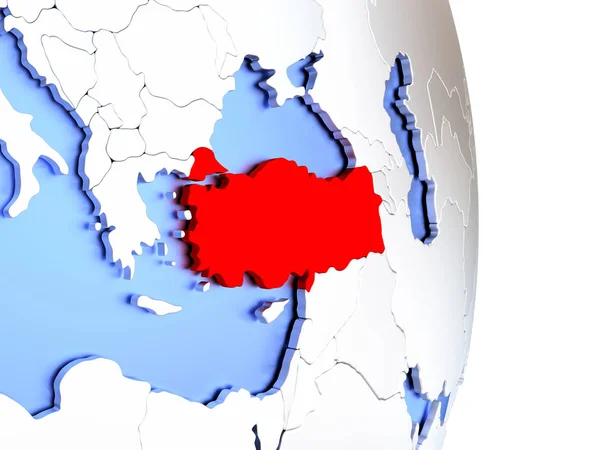 Turchia su elegante moderno globo 3D — Foto Stock