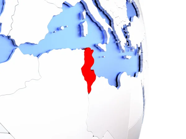 エレガントなモダンな 3 d 地球儀は、チュニジア — ストック写真