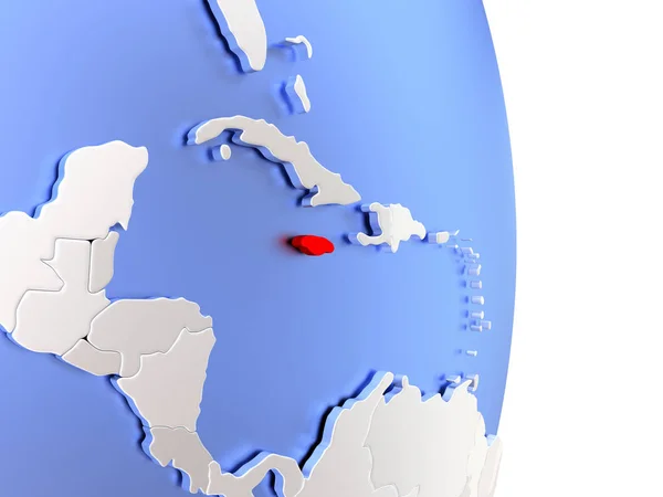 Jamaica on elegant modern 3D globe — Stock Photo, Image