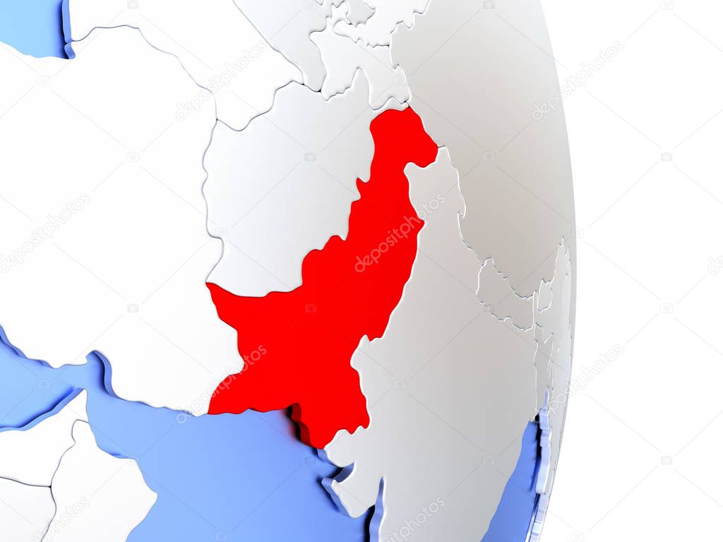Asian republic on western border of pakistan