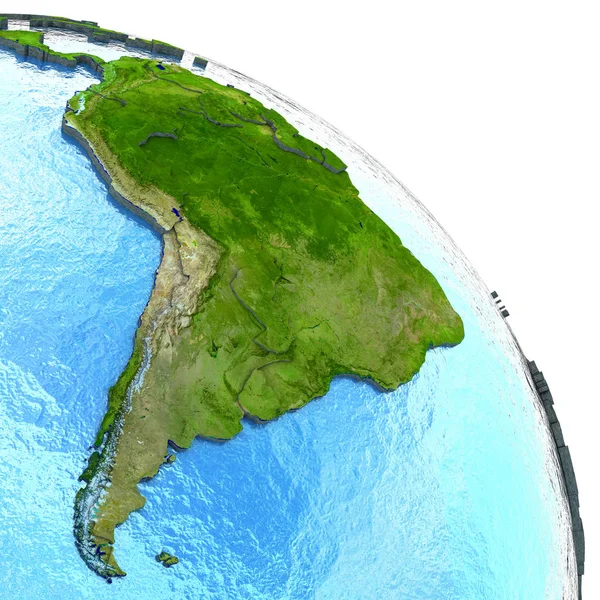 Sudamérica en el modelo de la Tierra — Foto de Stock