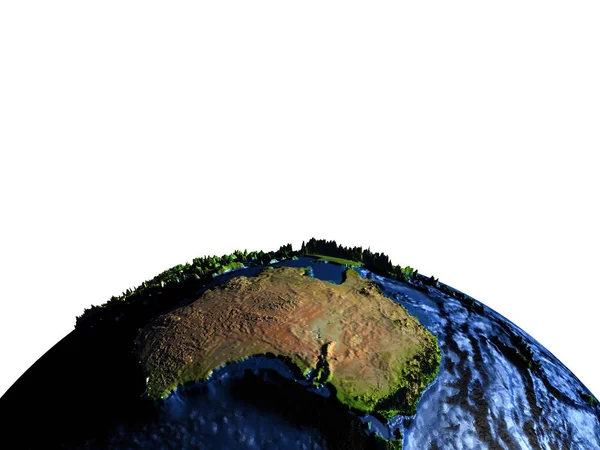 Australien på jorden med överdrivna berg — Stockfoto