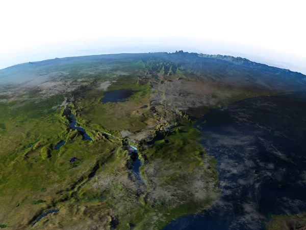 Grands lacs d'Afrique sur la planète Terre — Photo