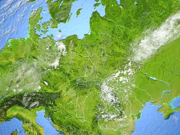 Europa Oriental no planeta Terra — Fotografia de Stock