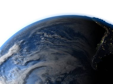 Güney Amerika Planet Earth geceleri