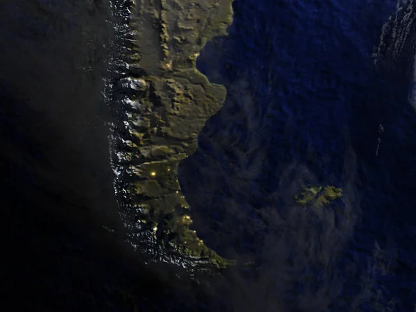Patagonia pe modelul realist al Pământului — Fotografie, imagine de stoc