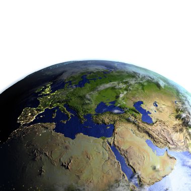 EMEA bölgesi dünya gerçekçi bir model üzerinde