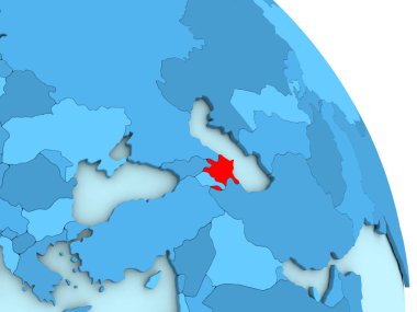 Azerbaycan mavi siyasi dünya üzerinde
