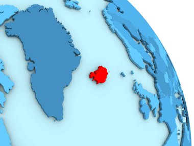 İzlanda mavi siyasi dünya üzerinde