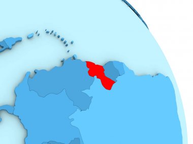 Mavi siyasi dünya üzerinde Guyana