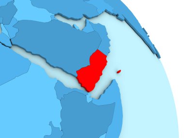 Yemen mavi siyasi dünya üzerinde