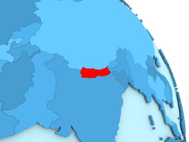 Nepal mavi siyasi dünya üzerinde