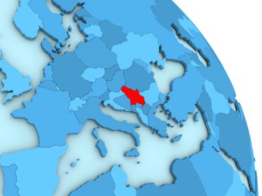 Mavi siyasi dünya üzerinde Sırbistan