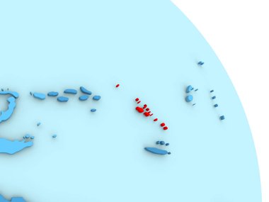 Vanuatu mavi siyasi dünya üzerinde