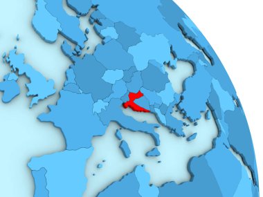 Hırvatistan mavi siyasi dünya üzerinde