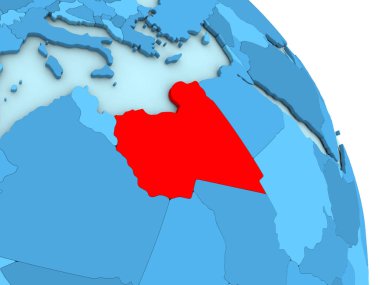 Libya mavi siyasi dünya üzerinde