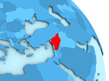 Suriye mavi siyasi dünya üzerinde