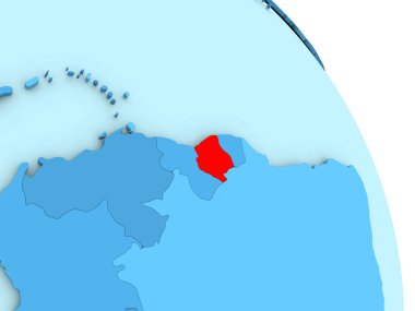Surinam mavi siyasi dünya üzerinde