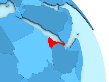 Eritre mavi siyasi dünya üzerinde