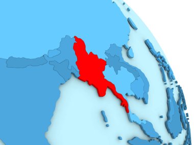 Myanmar mavi siyasi dünya üzerinde