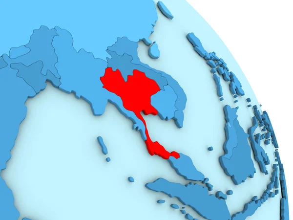 Thailand on blue political globe — Stock Photo, Image