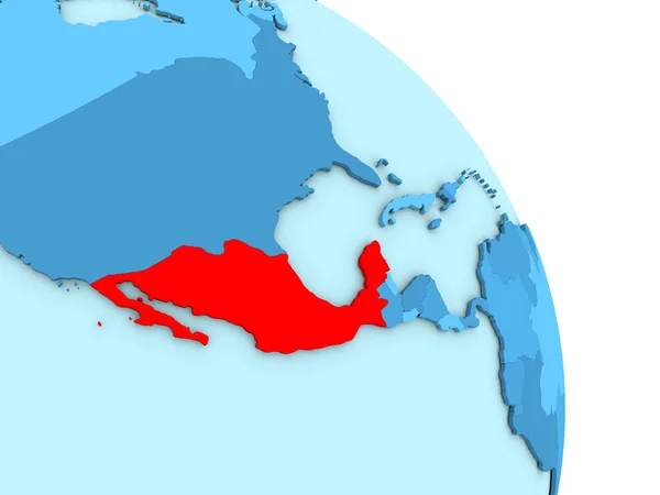 Mexico on blue political globe — Stock Photo, Image