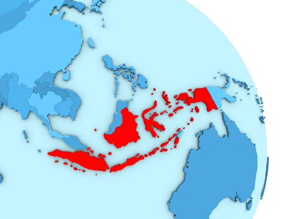 青の政治世界のインドネシア — ストック写真