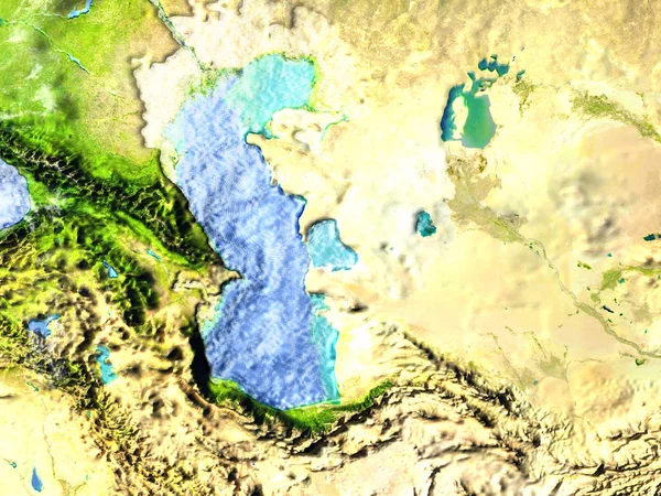중앙 아시아 지구-보이는 바다의 바닥에 — 스톡 사진