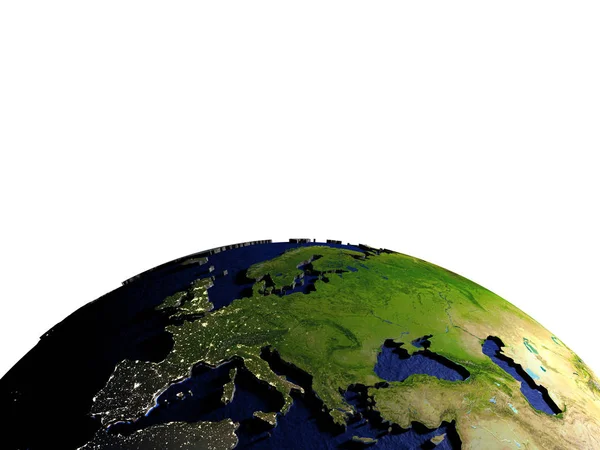 Európa domborított föld föld modell — Stock Fotó